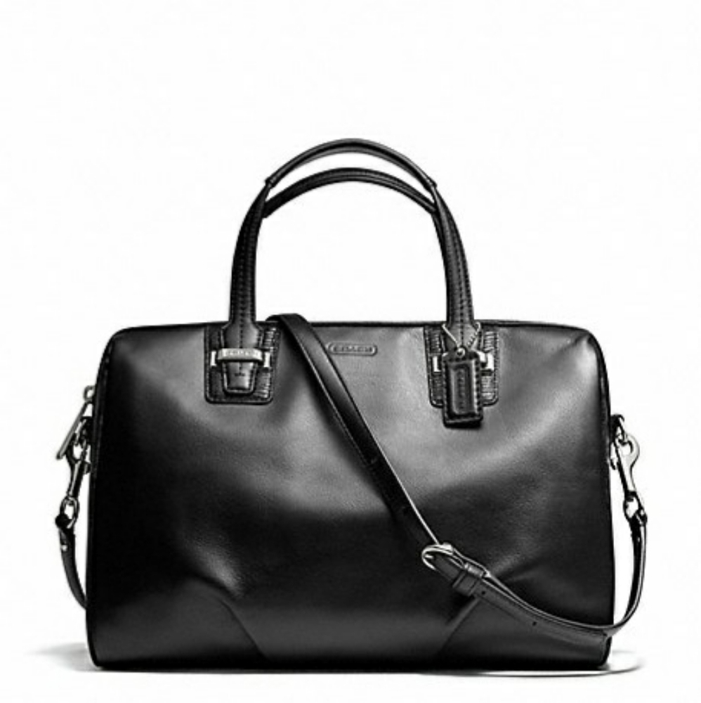 Coach Taylor Leather Satchel (Black F25296)